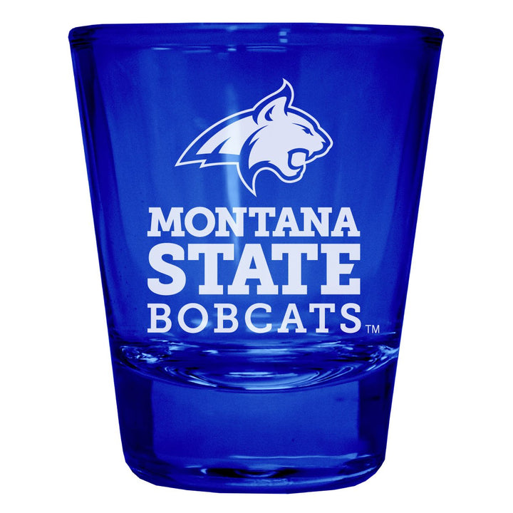 Montana State Bobcats Engraved Full Color 2oz Shot Glass Officially Licensed Collegiate Product Image 1