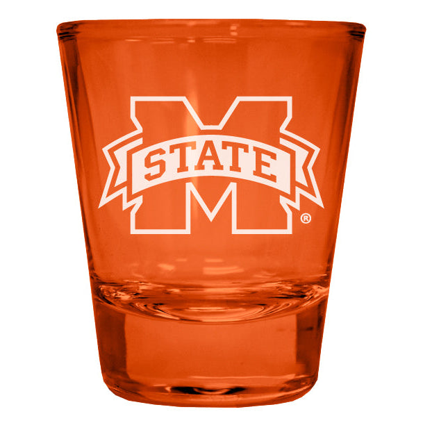 Mississippi State Bulldogs Engraved Full Color 2oz Shot Glass Officially Licensed Collegiate Product Image 1