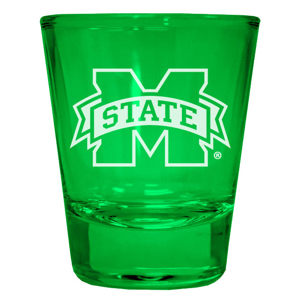 Mississippi State Bulldogs Engraved Full Color 2oz Shot Glass Officially Licensed Collegiate Product Image 1