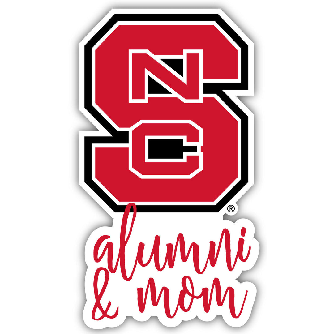 NC State Wolfpack Proud Alumni and Mom 4-Inch NCAA Decal Image 1