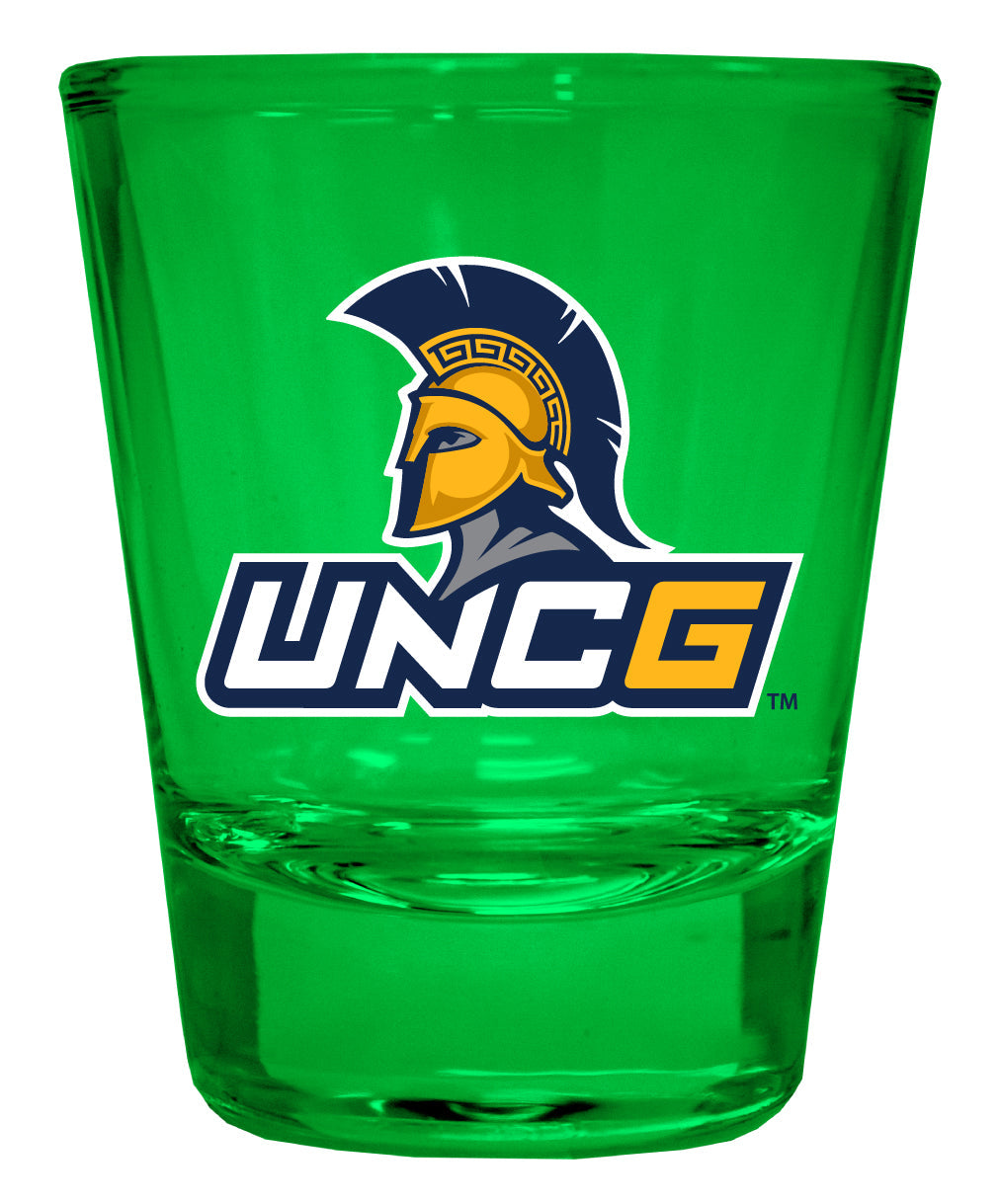 North Carolina sboro Spartans Full Color 2oz Shot Glass Officially Licensed Collegiate Product Image 1