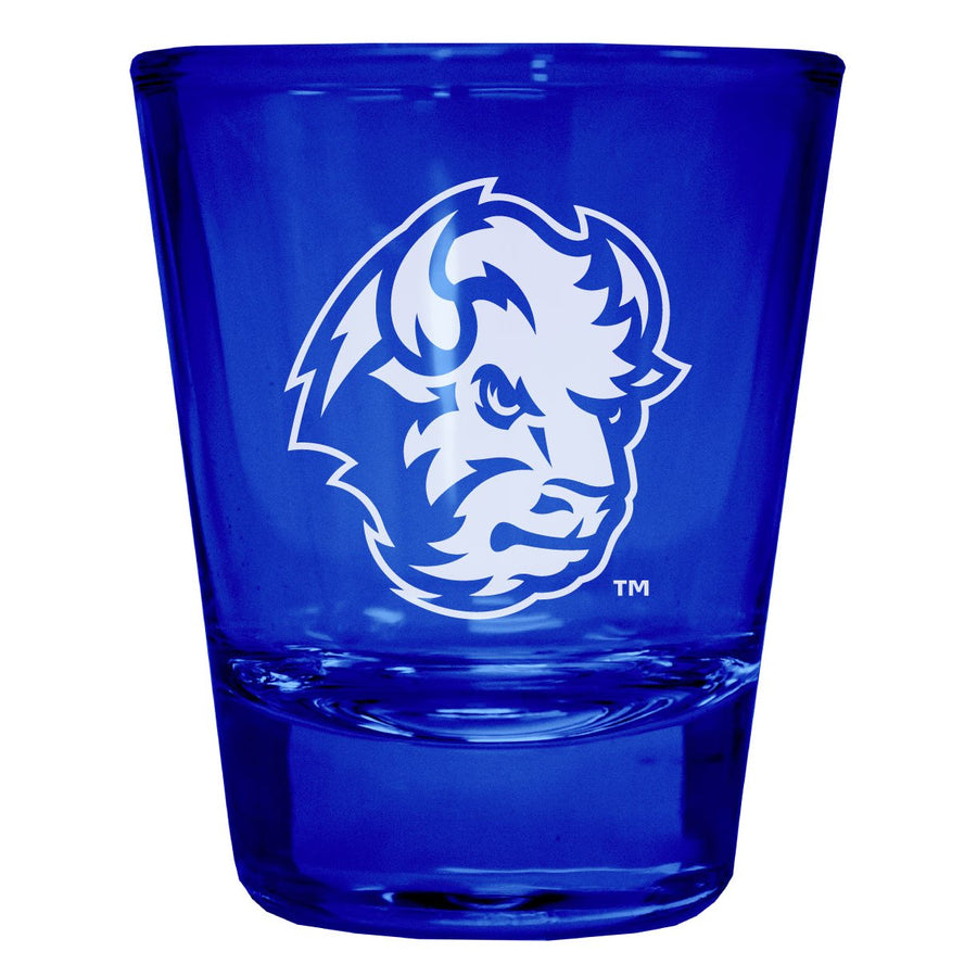 North Dakota State Bison Engraved Full Color 2oz Shot Glass Officially Licensed Collegiate Product Image 1