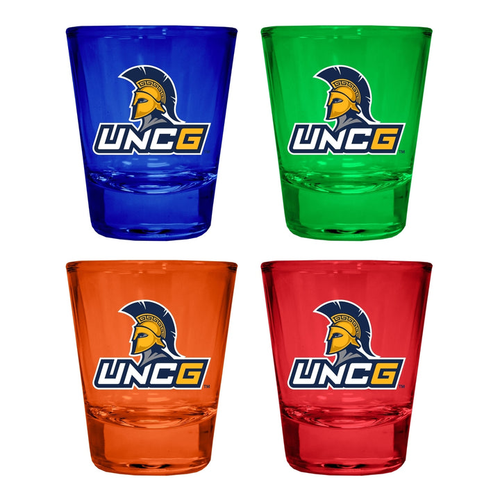 North Carolina sboro Spartans Full Color 2oz Shot Glass Officially Licensed Collegiate Product Image 3