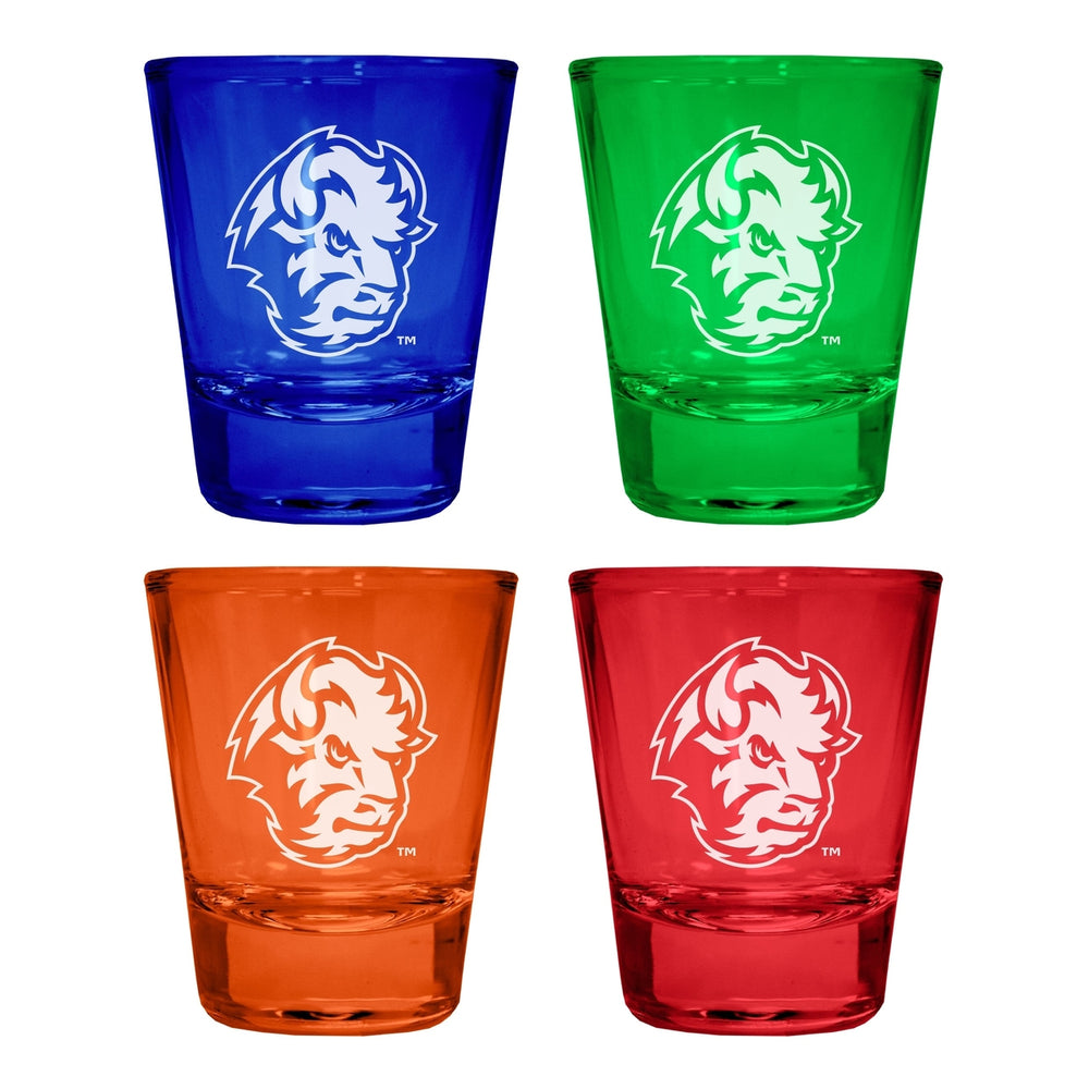 North Dakota State Bison Engraved Full Color 2oz Shot Glass Officially Licensed Collegiate Product Image 2