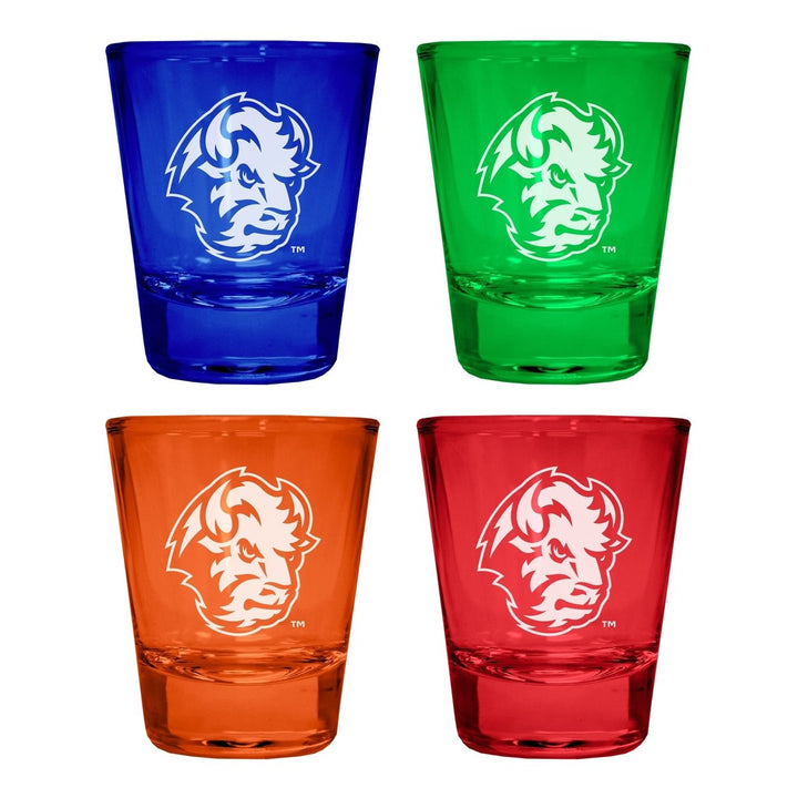 North Dakota State Bison Engraved Full Color 2oz Shot Glass Officially Licensed Collegiate Product Image 1