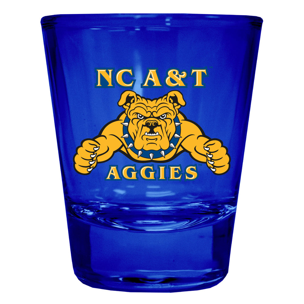 North Carolina AandT State Aggies Full Color 2oz Shot Glass Officially Licensed Collegiate Product Image 2