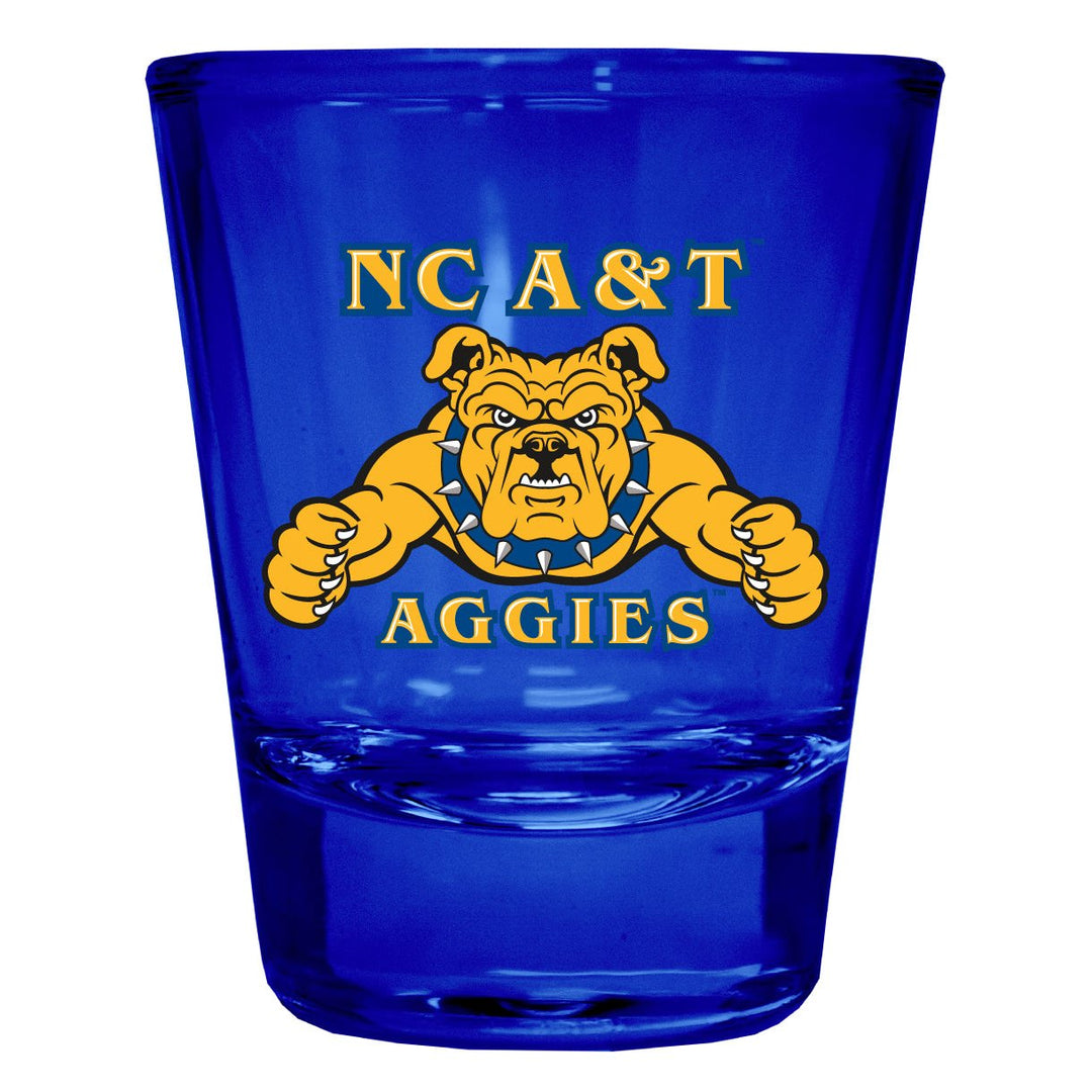 North Carolina AandT State Aggies Full Color 2oz Shot Glass Officially Licensed Collegiate Product Image 1