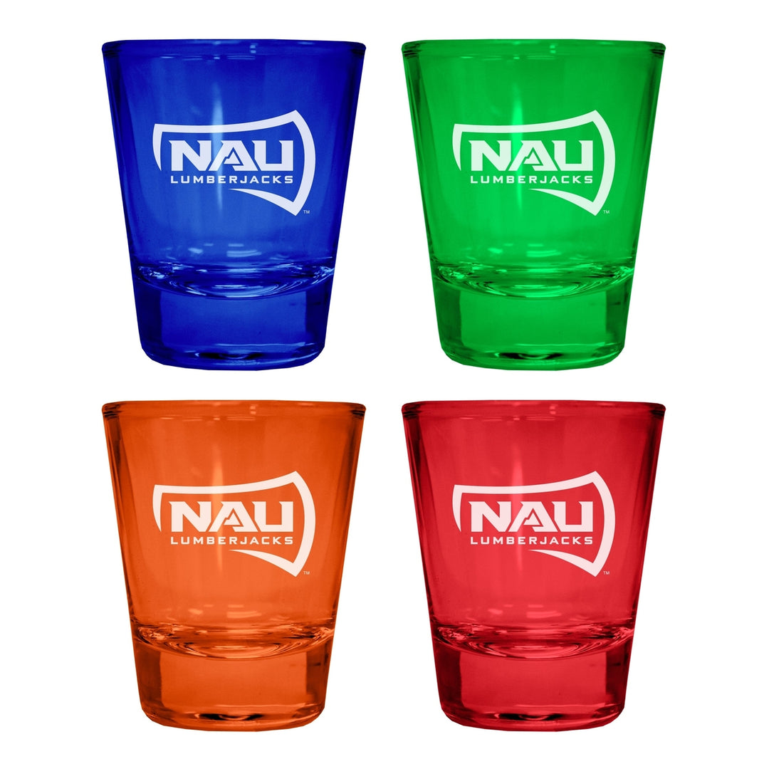 Northern Arizona University Engraved Full Color 2oz Shot Glass Officially Licensed Collegiate Product Image 1