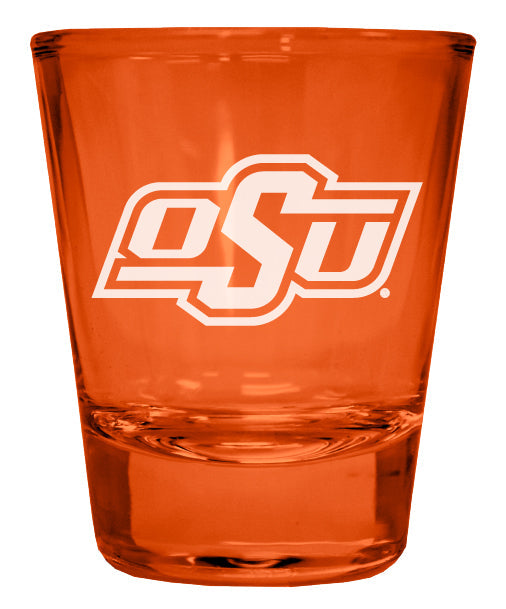 Oklahoma State Cowboys Engraved Full Color 2oz Shot Glass Officially Licensed Collegiate Product Image 1