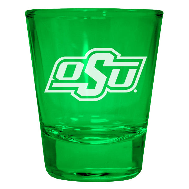 Oklahoma State Cowboys Engraved Full Color 2oz Shot Glass Officially Licensed Collegiate Product Image 3