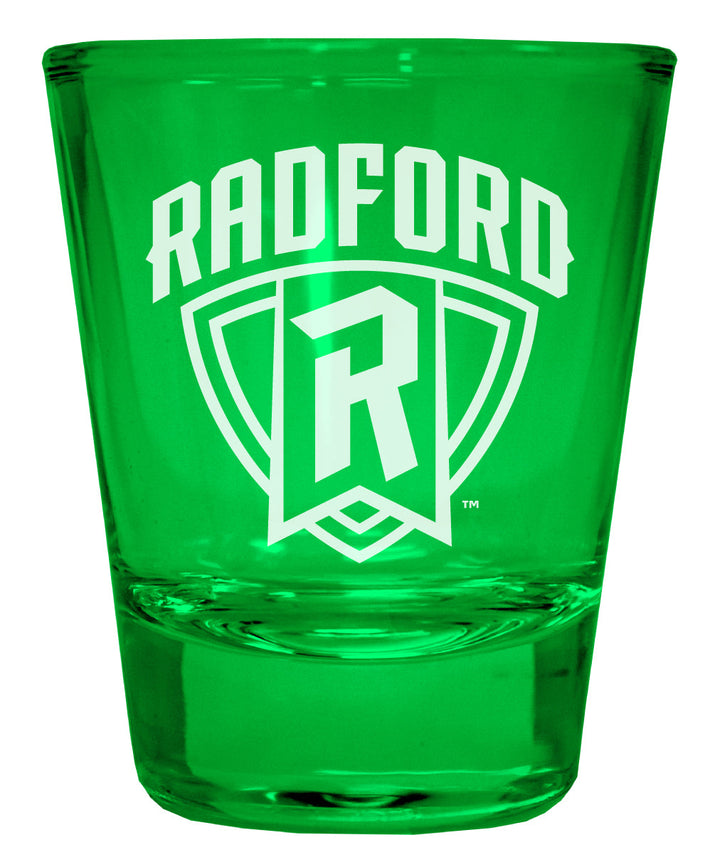 Radford University Highlanders Engraved Full Color 2oz Shot Glass Officially Licensed Collegiate Product Image 2