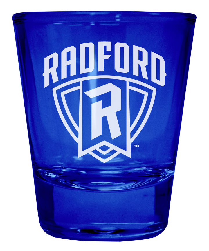 Radford University Highlanders Engraved Full Color 2oz Shot Glass Officially Licensed Collegiate Product Image 3