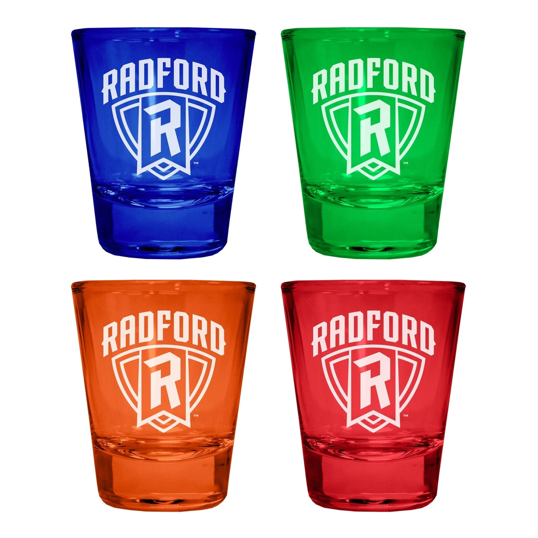 Radford University Highlanders Engraved Full Color 2oz Shot Glass Officially Licensed Collegiate Product Image 4