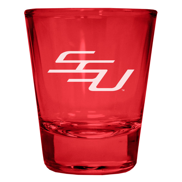 Savannah State University Engraved Full Color 2oz Shot Glass Officially Licensed Collegiate Product Image 3