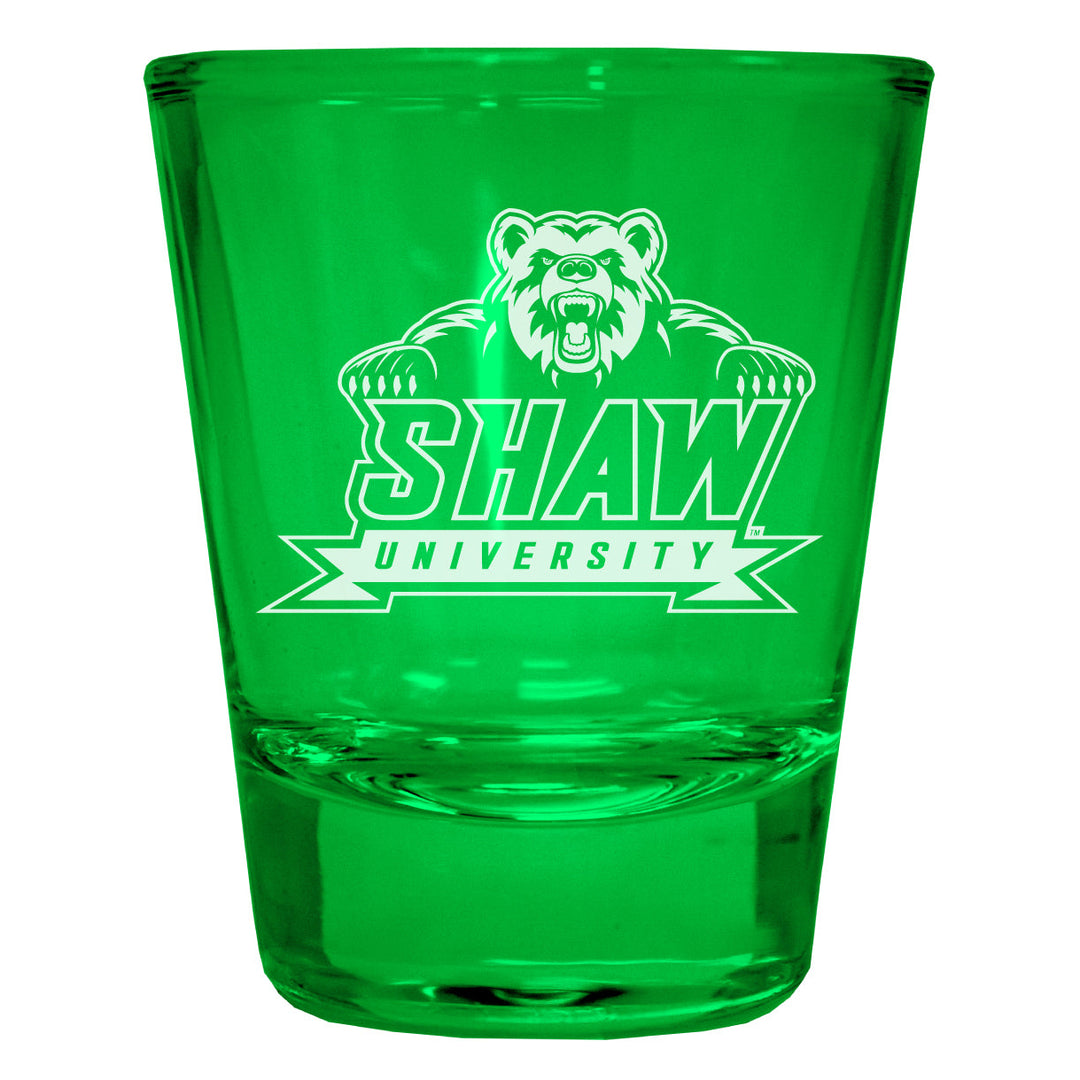 Shaw University Bears Engraved Full Color 2oz Shot Glass Officially Licensed Collegiate Product Image 2