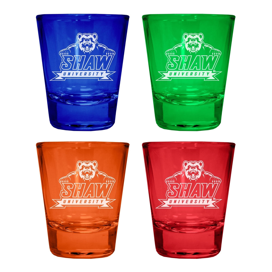 Shaw University Bears Engraved Full Color 2oz Shot Glass Officially Licensed Collegiate Product Image 4