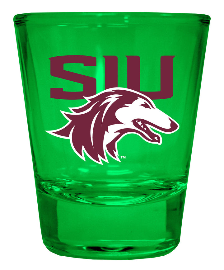 Southern Illinois Salukis Full Color 2oz Shot Glass Officially Licensed Collegiate Product Image 2