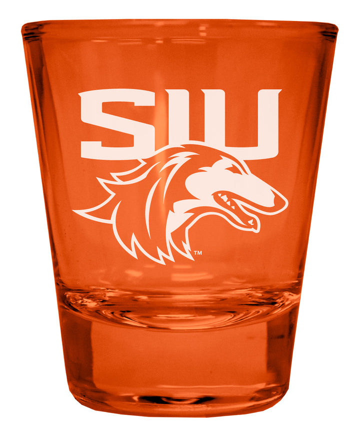 Southern Illinois Salukis Engraved Full Color 2oz Shot Glass Officially Licensed Collegiate Product Image 3