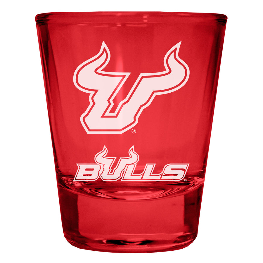 South Florida Bulls Engraved Full Color 2oz Shot Glass Officially Licensed Collegiate Product Image 1