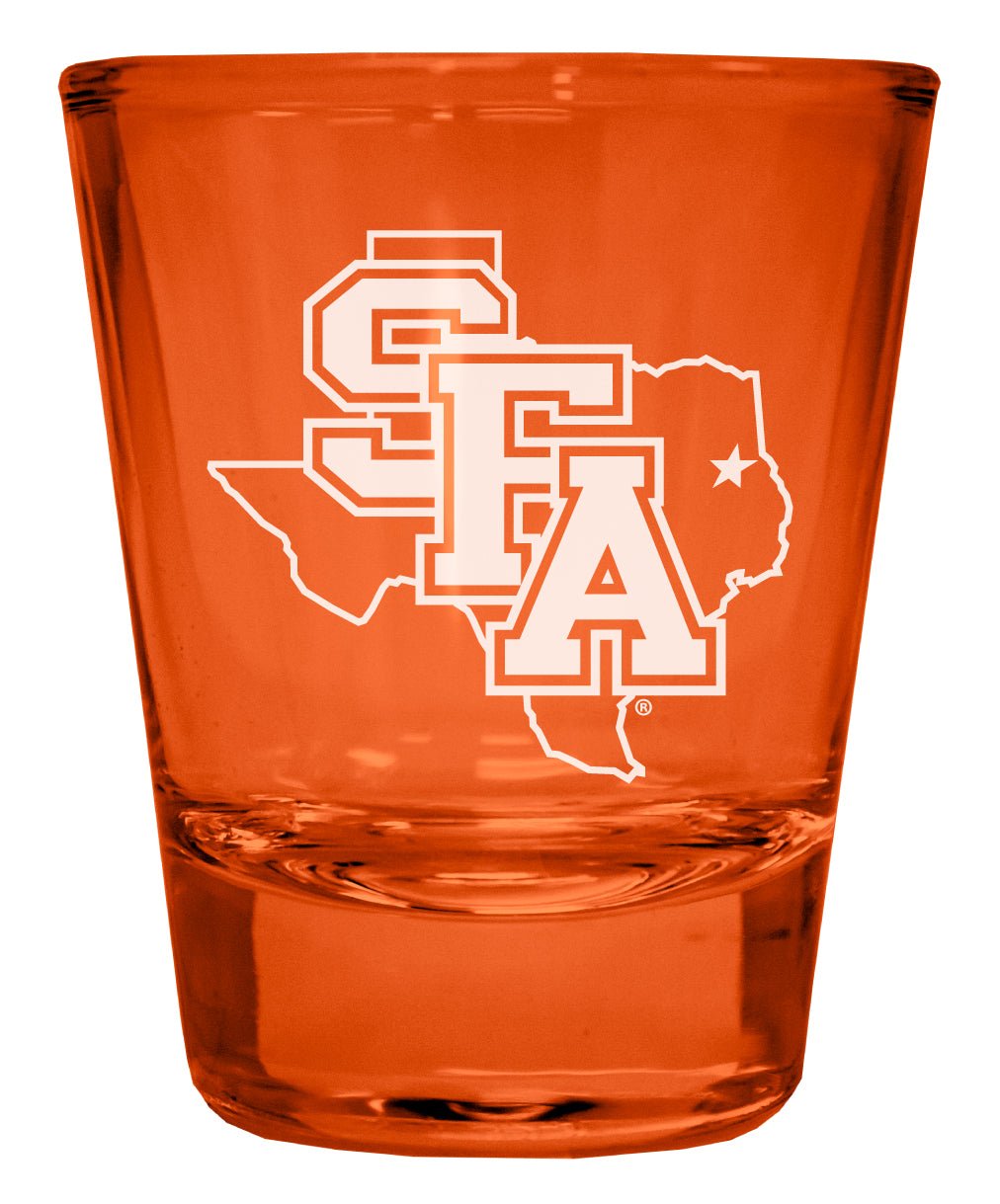 Stephen F. Austin State University Engraved Full Color 2oz Shot Glass Officially Licensed Collegiate Product Image 1