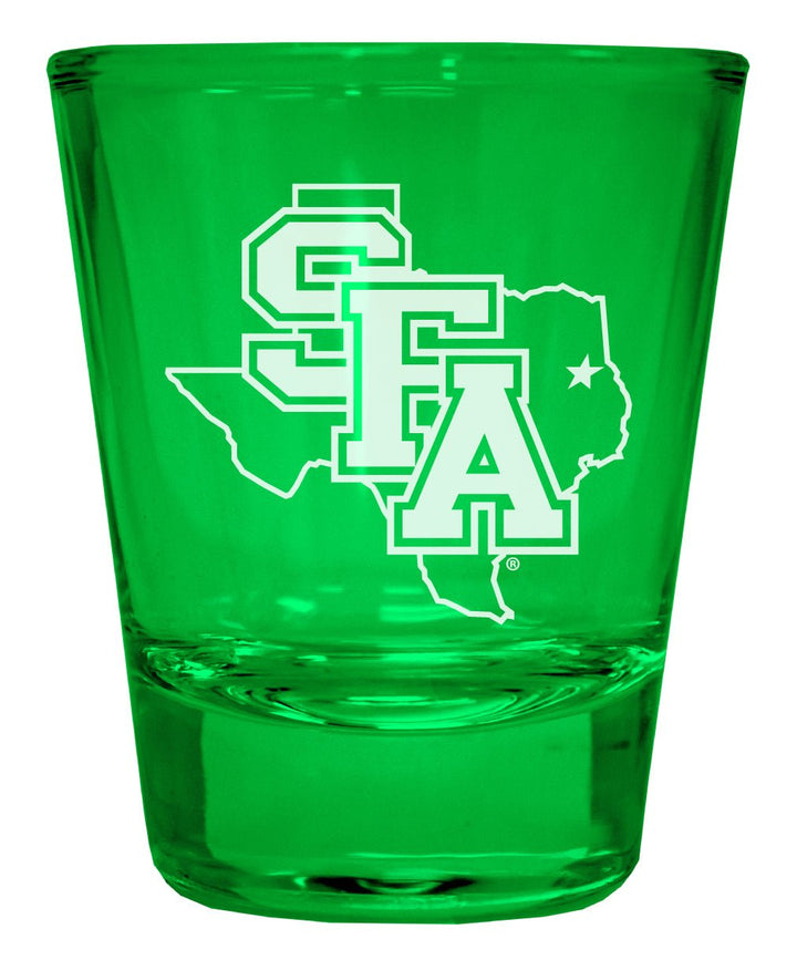 Stephen F. Austin State University Engraved Full Color 2oz Shot Glass Officially Licensed Collegiate Product Image 4