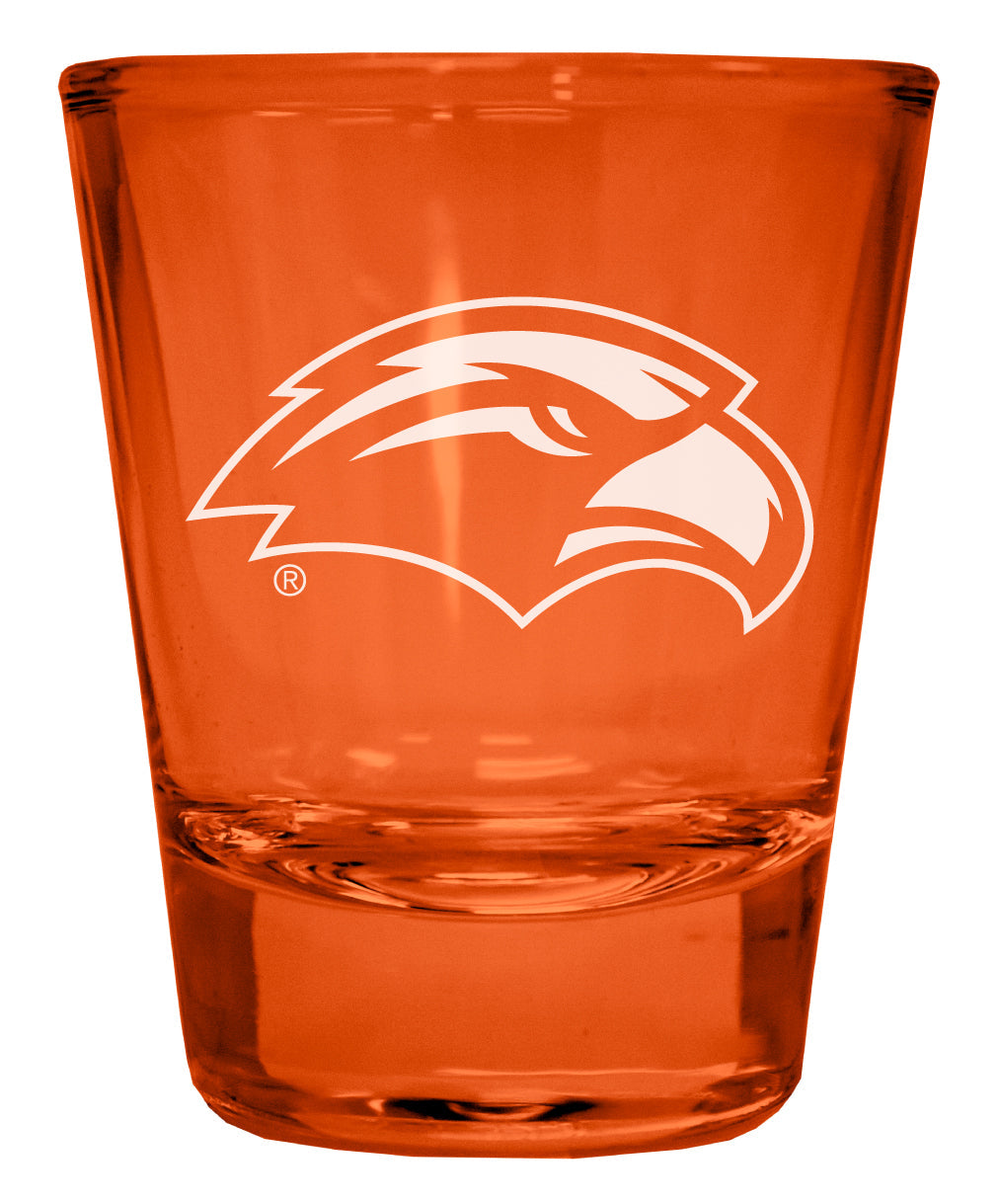 Southern Mississippi Golden Eagles Engraved Full Color 2oz Shot Glass Officially Licensed Collegiate Product Image 2