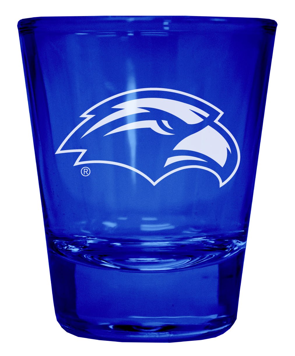 Southern Mississippi Golden Eagles Engraved Full Color 2oz Shot Glass Officially Licensed Collegiate Product Image 1