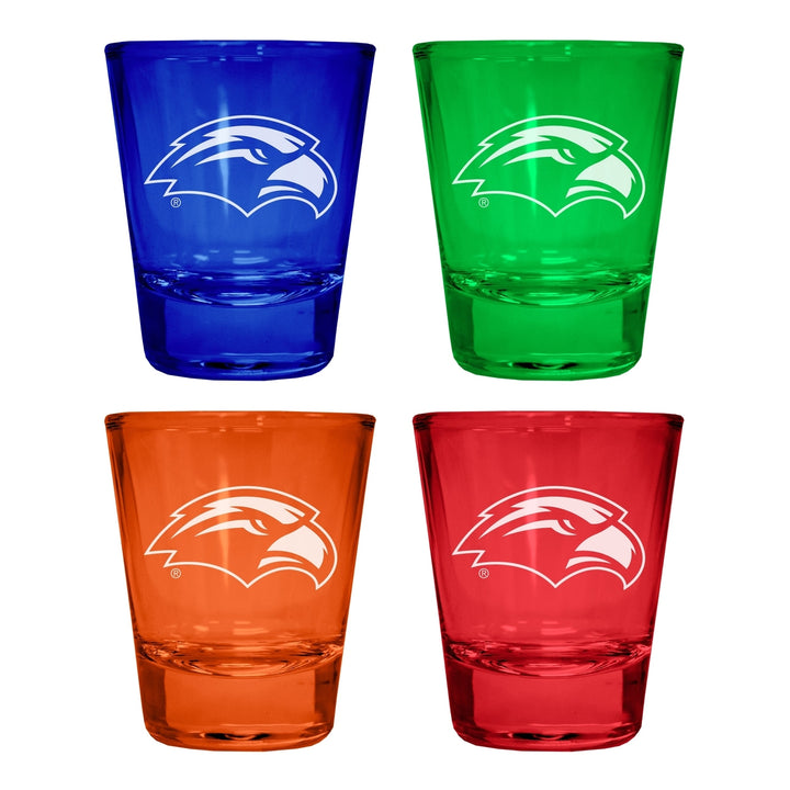 Southern Mississippi Golden Eagles Engraved Full Color 2oz Shot Glass Officially Licensed Collegiate Product Image 4