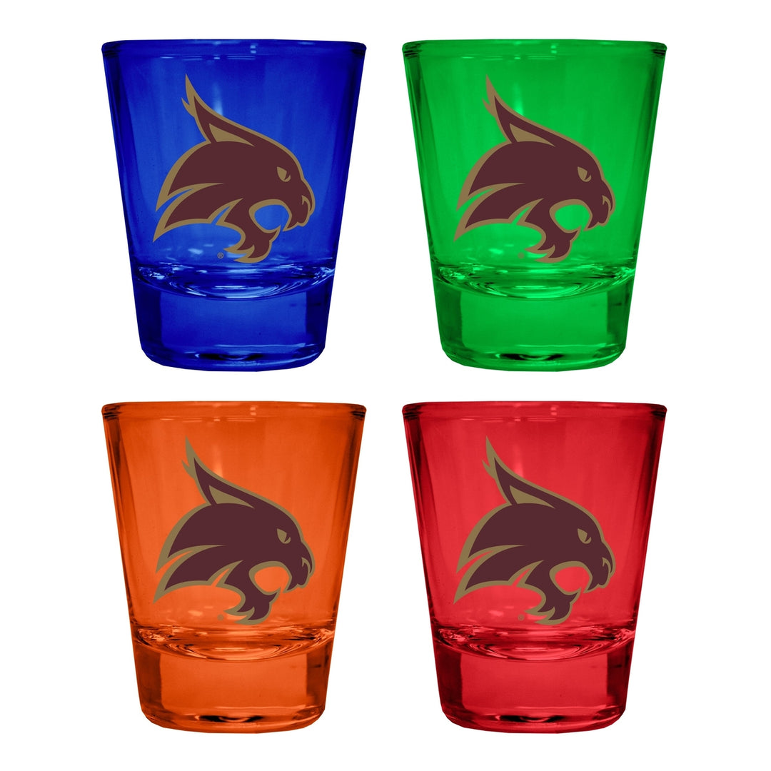 Texas State Bobcats Full Color 2oz Shot Glass Officially Licensed Collegiate Product Image 3