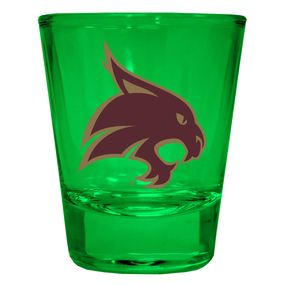 Texas State Bobcats Full Color 2oz Shot Glass Officially Licensed Collegiate Product Image 4