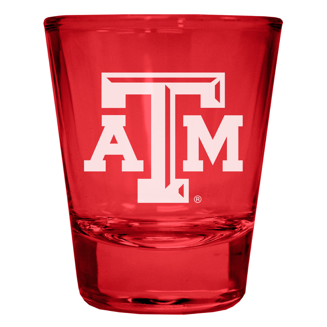 Texas AandM Aggies Engraved Full Color 2oz Shot Glass Officially Licensed Collegiate Product Image 1