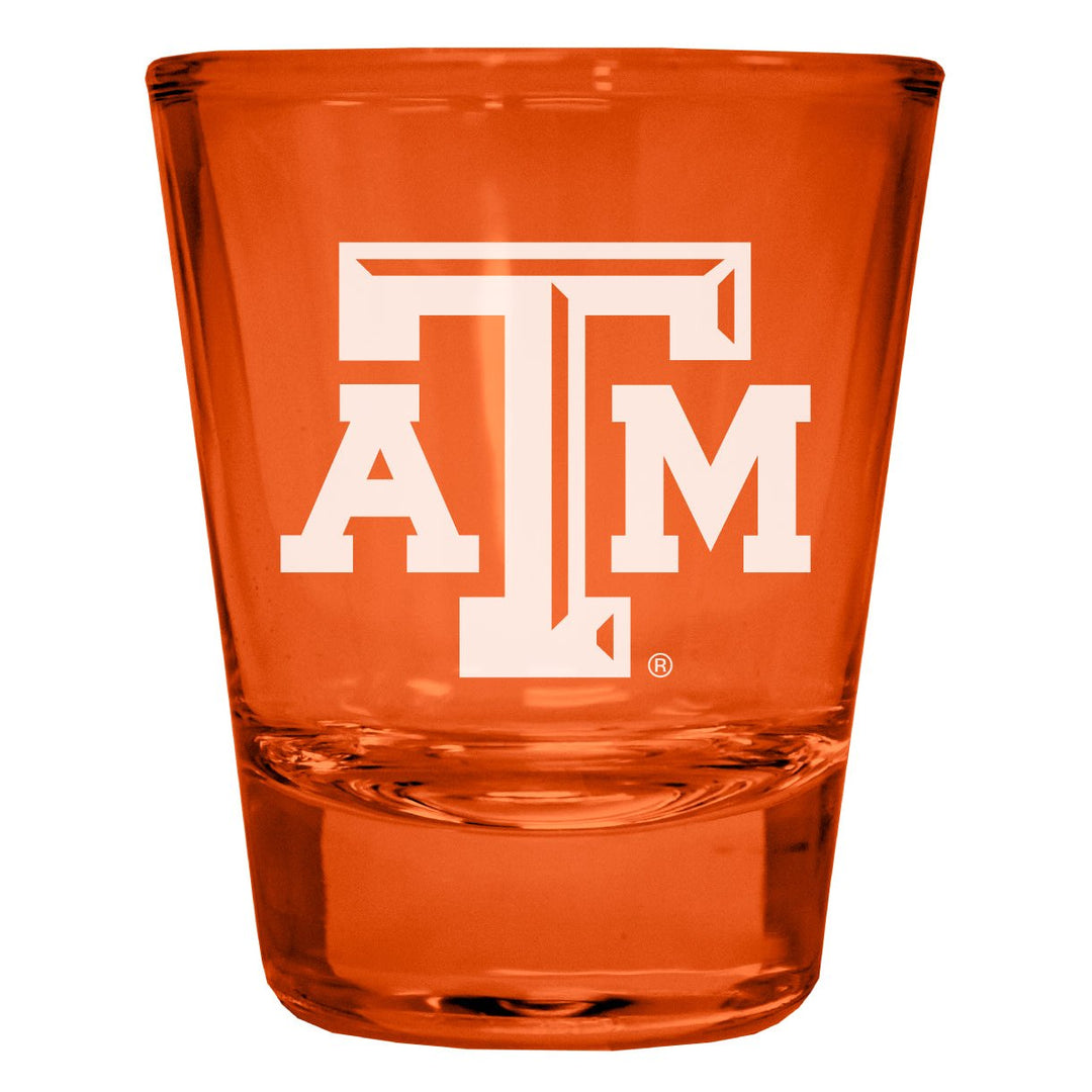 Texas AandM Aggies Engraved Full Color 2oz Shot Glass Officially Licensed Collegiate Product Image 1