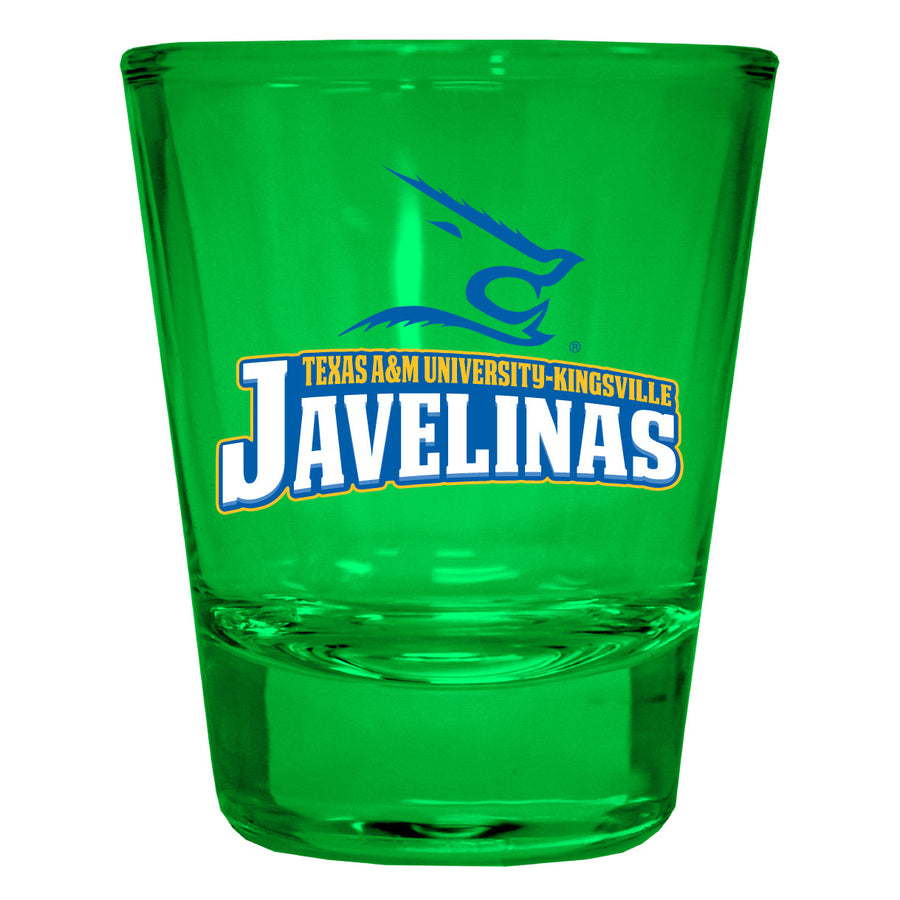 Texas AandM Kingsville Javelinas Full Color 2oz Shot Glass Officially Licensed Collegiate Product Image 1