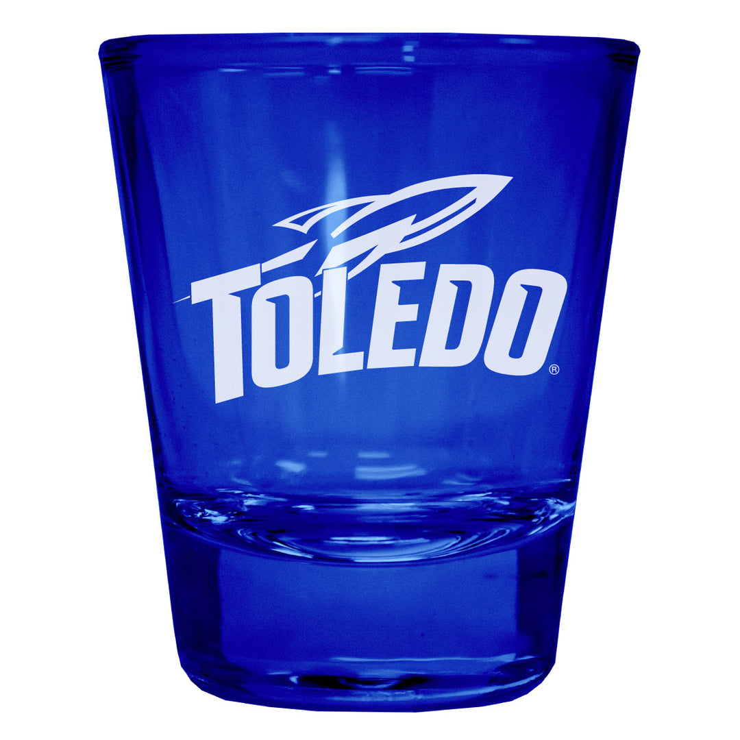 Toledo Rockets Engraved Full Color 2oz Shot Glass Officially Licensed Collegiate Product Image 1