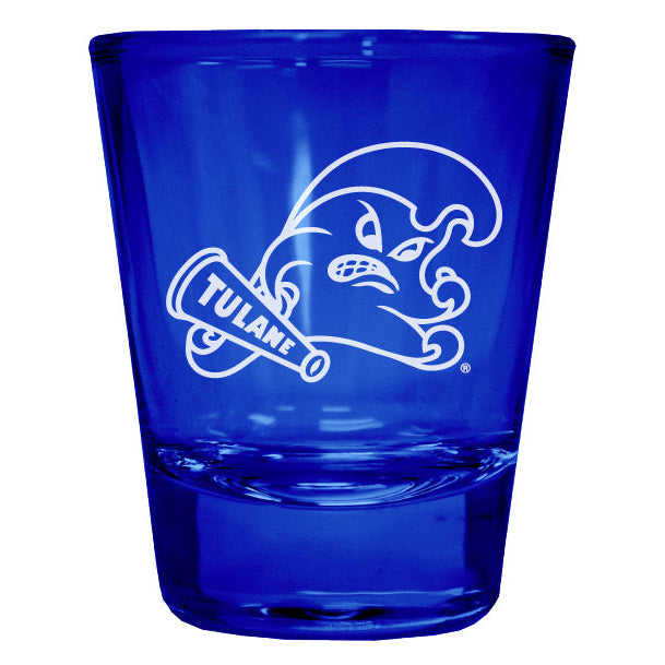 Tulane University Green Wave Engraved Full Color 2oz Shot Glass Officially Licensed Collegiate Product Image 1