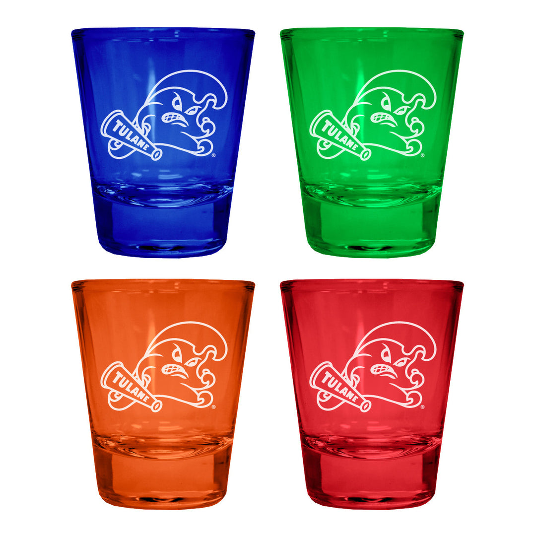 Tulane University Green Wave Engraved Full Color 2oz Shot Glass Officially Licensed Collegiate Product Image 3