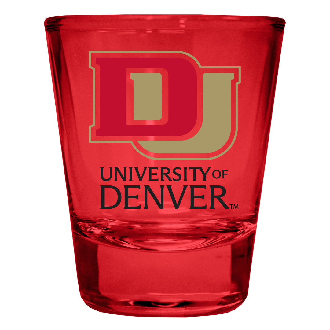 University of Denver Pioneers Full Color 2oz Shot Glass Officially Licensed Collegiate Product Image 2