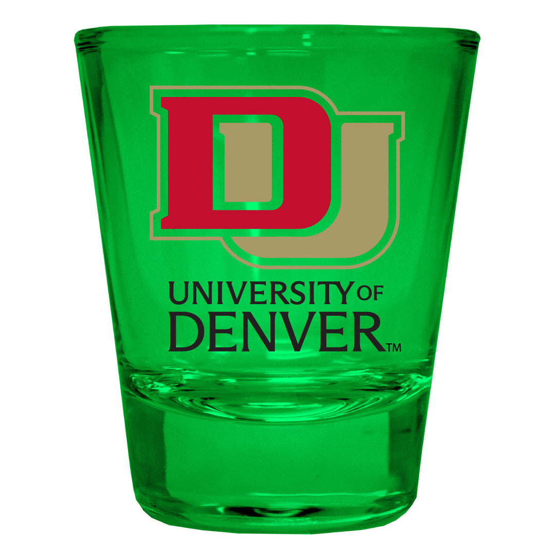 University of Denver Pioneers Full Color 2oz Shot Glass Officially Licensed Collegiate Product Image 3