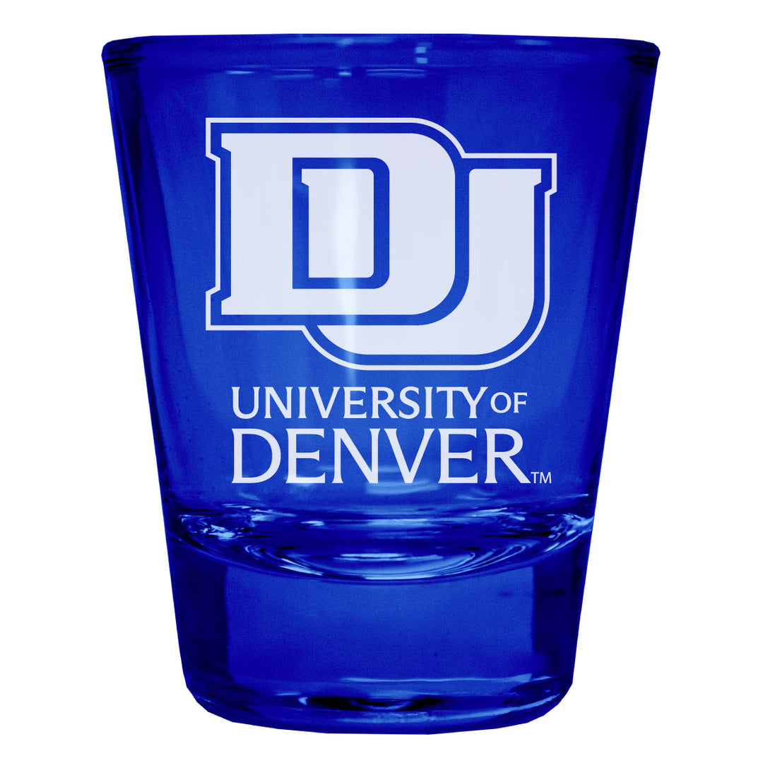 University of Denver Pioneers Engraved Full Color 2oz Shot Glass Officially Licensed Collegiate Product Image 2