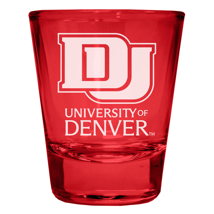 University of Denver Pioneers Engraved Full Color 2oz Shot Glass Officially Licensed Collegiate Product Image 3