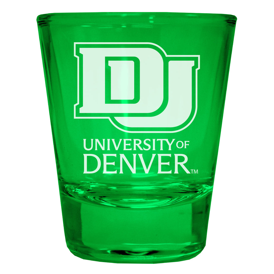 University of Denver Pioneers Engraved Full Color 2oz Shot Glass Officially Licensed Collegiate Product Image 4