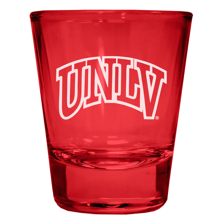 UNLV Rebels Engraved Full Color 2oz Shot Glass Officially Licensed Collegiate Product Image 1