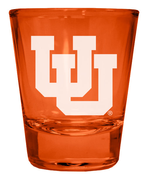 Utah Utes Engraved Full Color 2oz Shot Glass Officially Licensed Collegiate Product Image 1