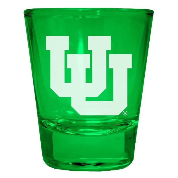 Utah Utes Engraved Full Color 2oz Shot Glass Officially Licensed Collegiate Product Image 3