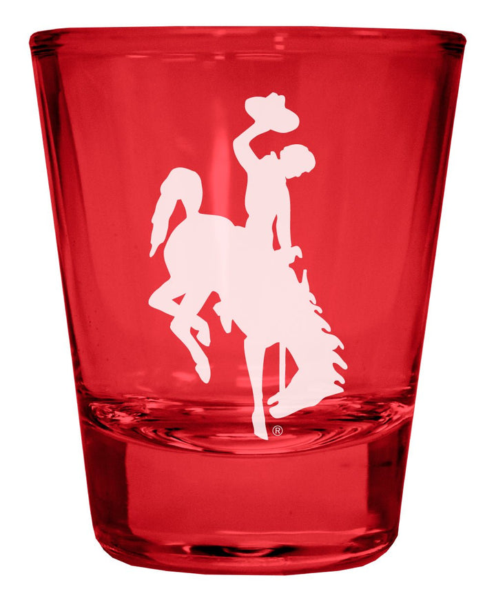 University of Wyoming Engraved Full Color 2oz Shot Glass Officially Licensed Collegiate Product Image 1