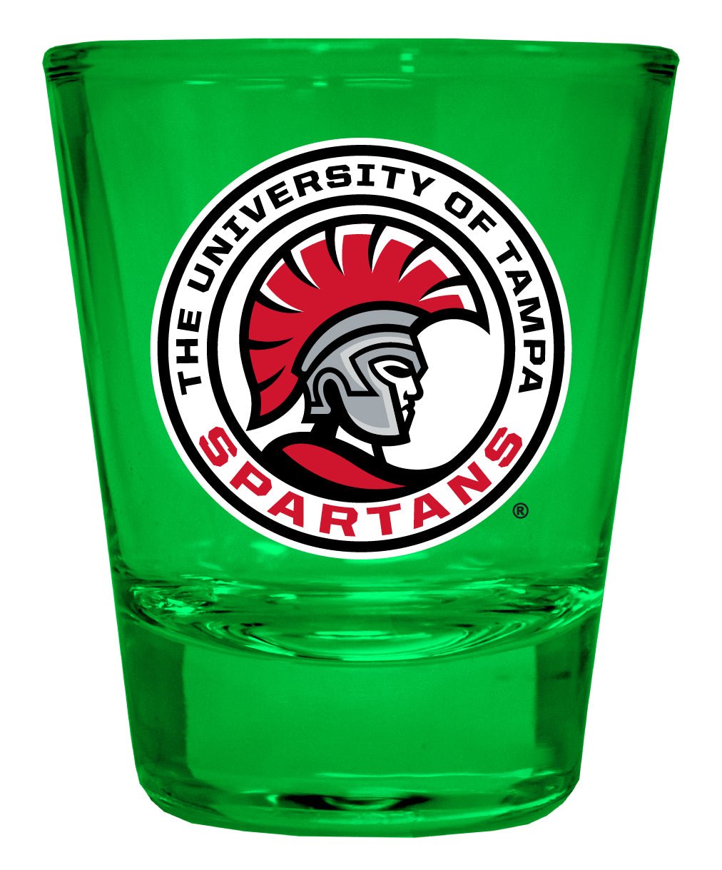 University of Tampa Spartans Full Color 2oz Shot Glass Officially Licensed Collegiate Product Image 1