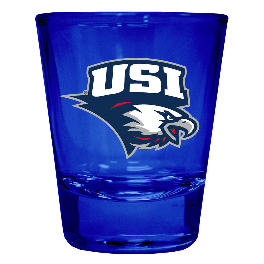 University of Southern Indiana Full Color 2oz Shot Glass Officially Licensed Collegiate Product Image 1