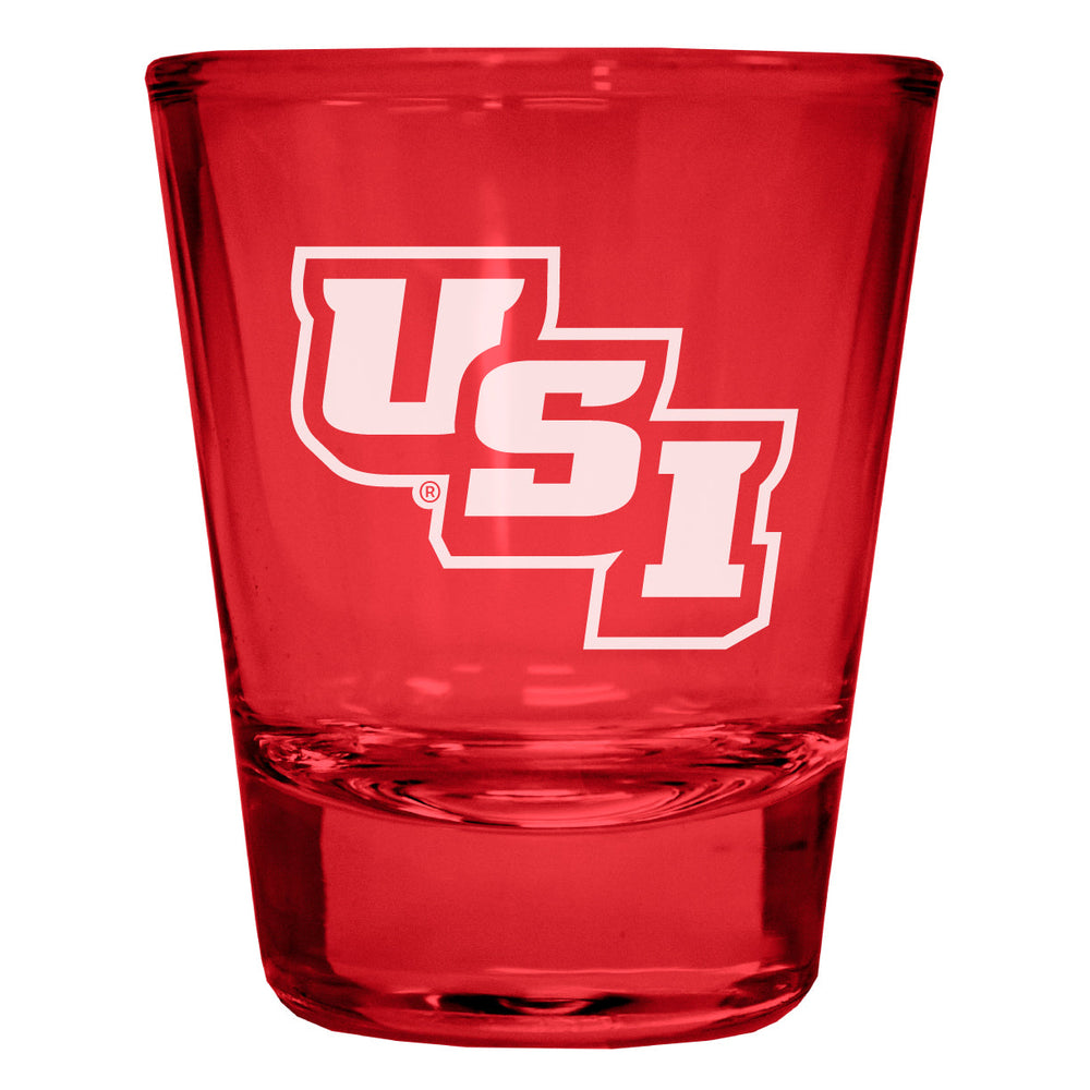 University of Southern Indiana Engraved Full Color 2oz Shot Glass Officially Licensed Collegiate Product Image 2