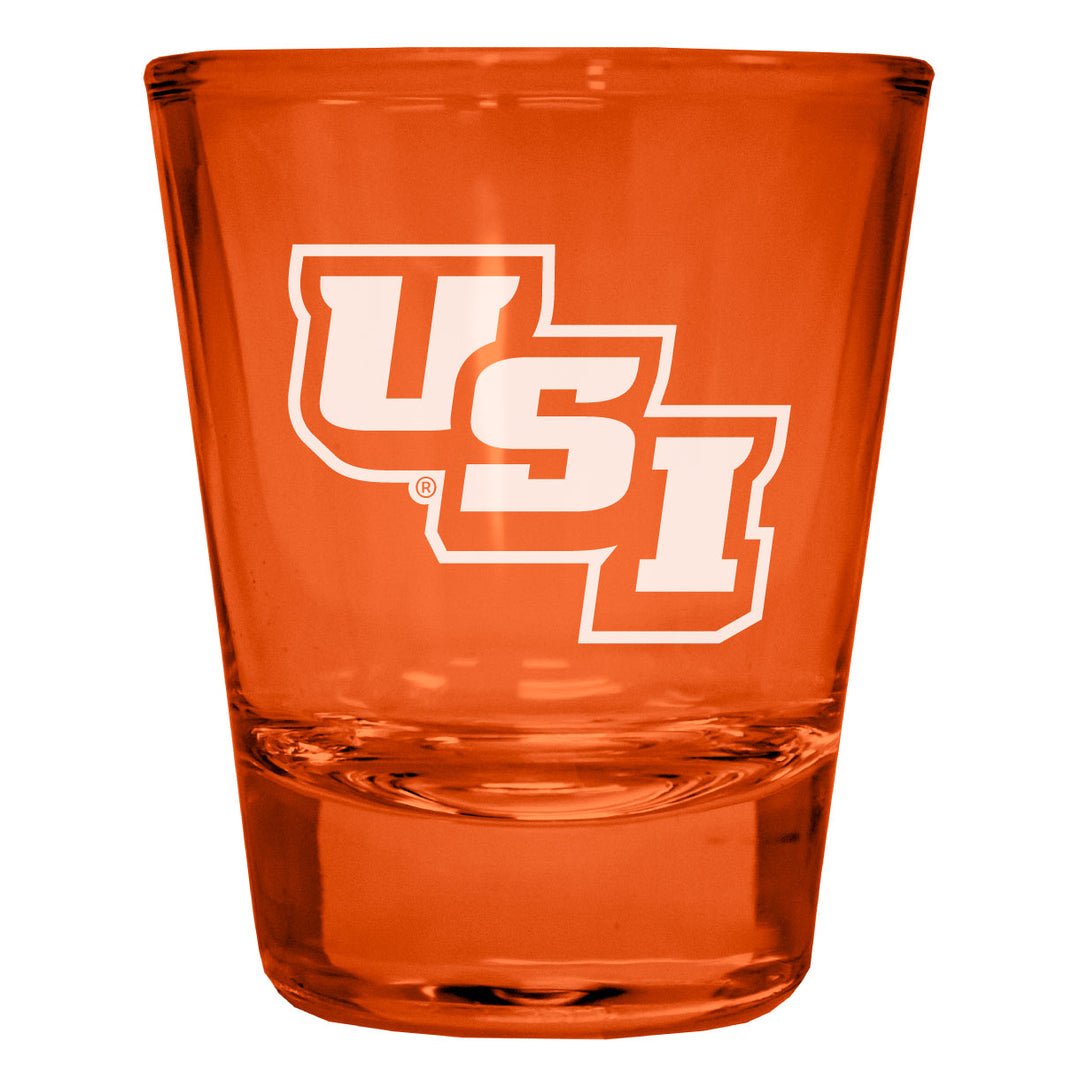 University of Southern Indiana Engraved Full Color 2oz Shot Glass Officially Licensed Collegiate Product Image 3