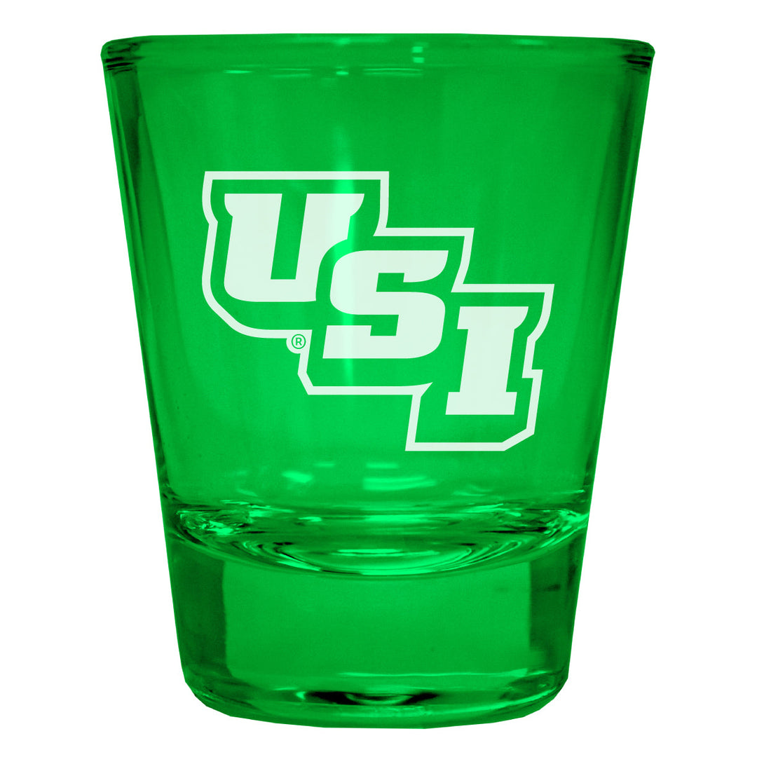 University of Southern Indiana Engraved Full Color 2oz Shot Glass Officially Licensed Collegiate Product Image 4